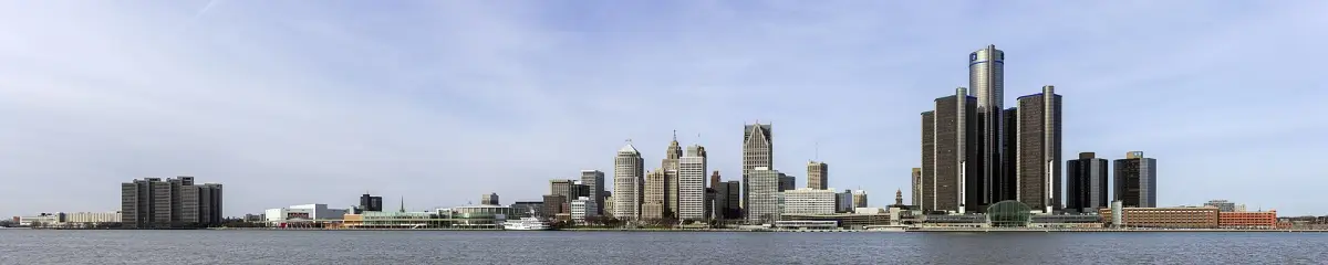 Detroit skyline, Michigan